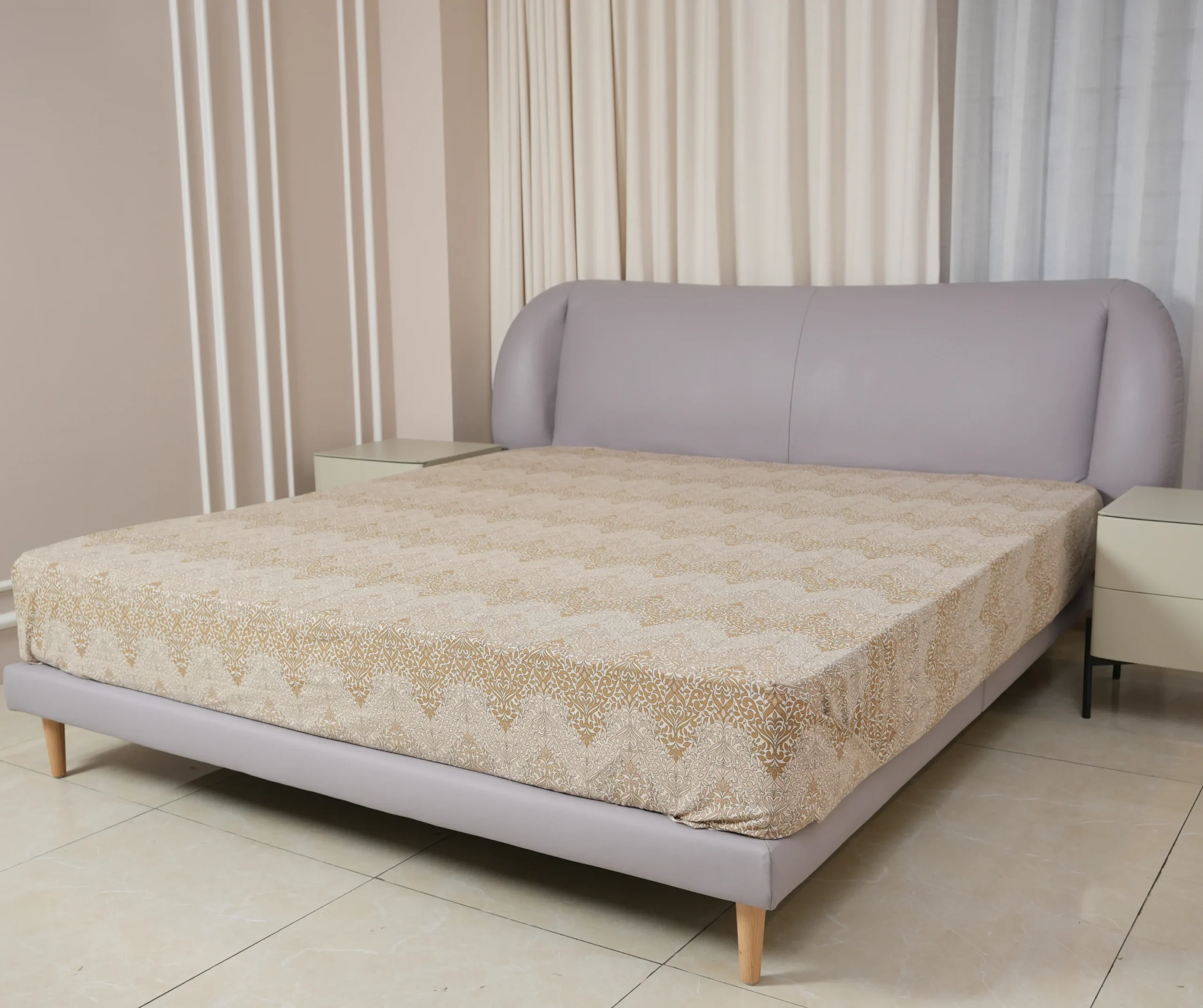 Lazio Curve Upholstered Bed - Image 4