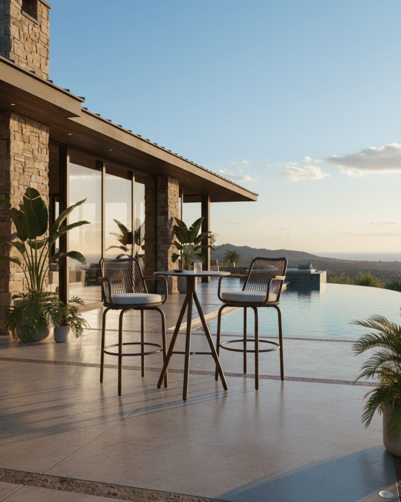 Valencia Outdoor Rope Bar Set